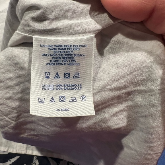 Lands End Paisley Floral Sundress Size 14 Black White Batik Pleated A Line - Picture 8 of 9